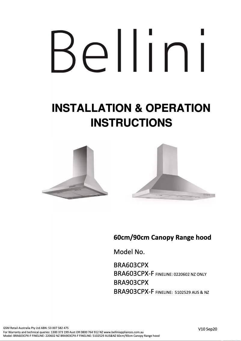 Image de la première page du manuel de l'appareil BR603SPW-F