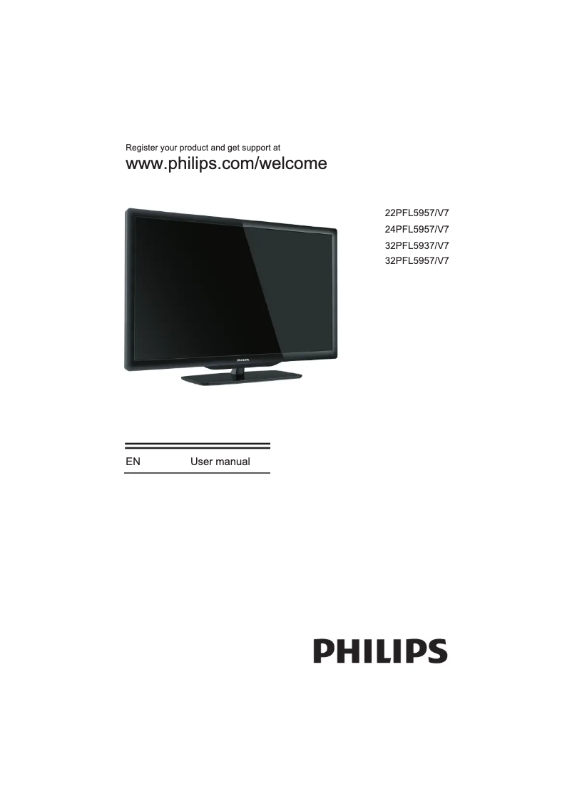 Page 1 de la notice Manuel utilisateur Philips 24PFL5957