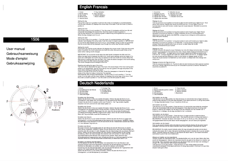 Page n°1 - Manuel utilisateur Davis 1506