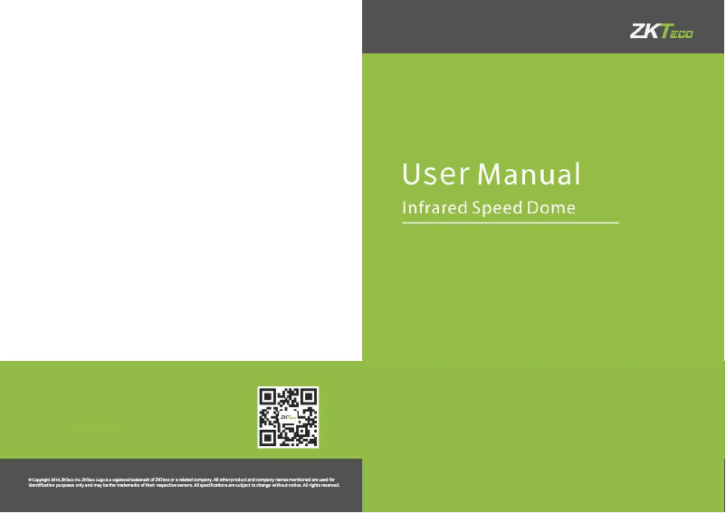 Page 1 de la notice Manuel utilisateur ZKTeco PL-32C20D