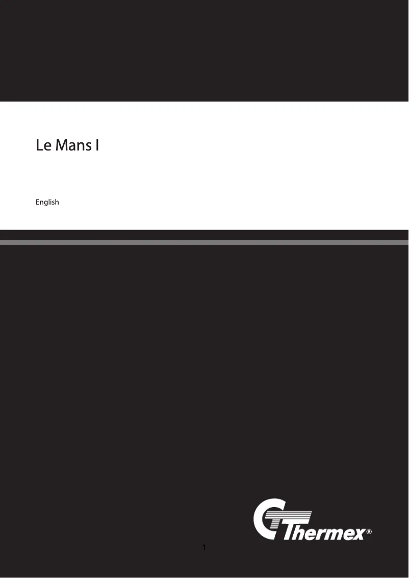 Image de la première page du manuel de l'appareil Le Mans I