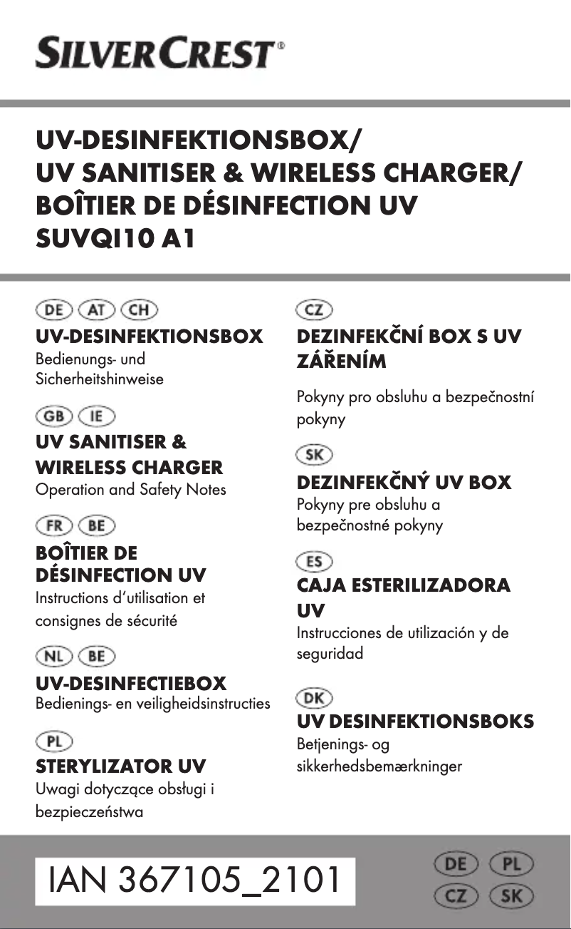 Image de la première page du manuel de l'appareil SUVQI10 A1