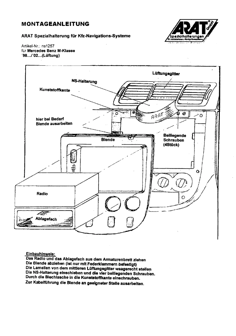 Image de la première page du manuel de l'appareil NS1257