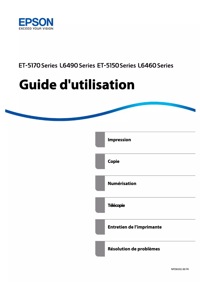 Page n°1 - Manuel utilisateur Epson L6490
