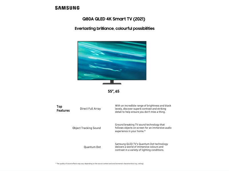 Page n°1 - Fiche technique Samsung QA55Q80AAWXXY