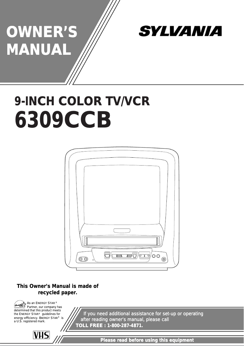 Page 1 de la notice Manuel utilisateur Sylvania 6309CCB