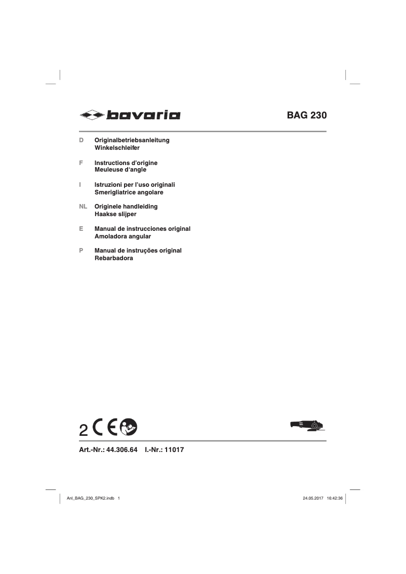 Page n°1 - Manuel utilisateur Bavaria BAG 230