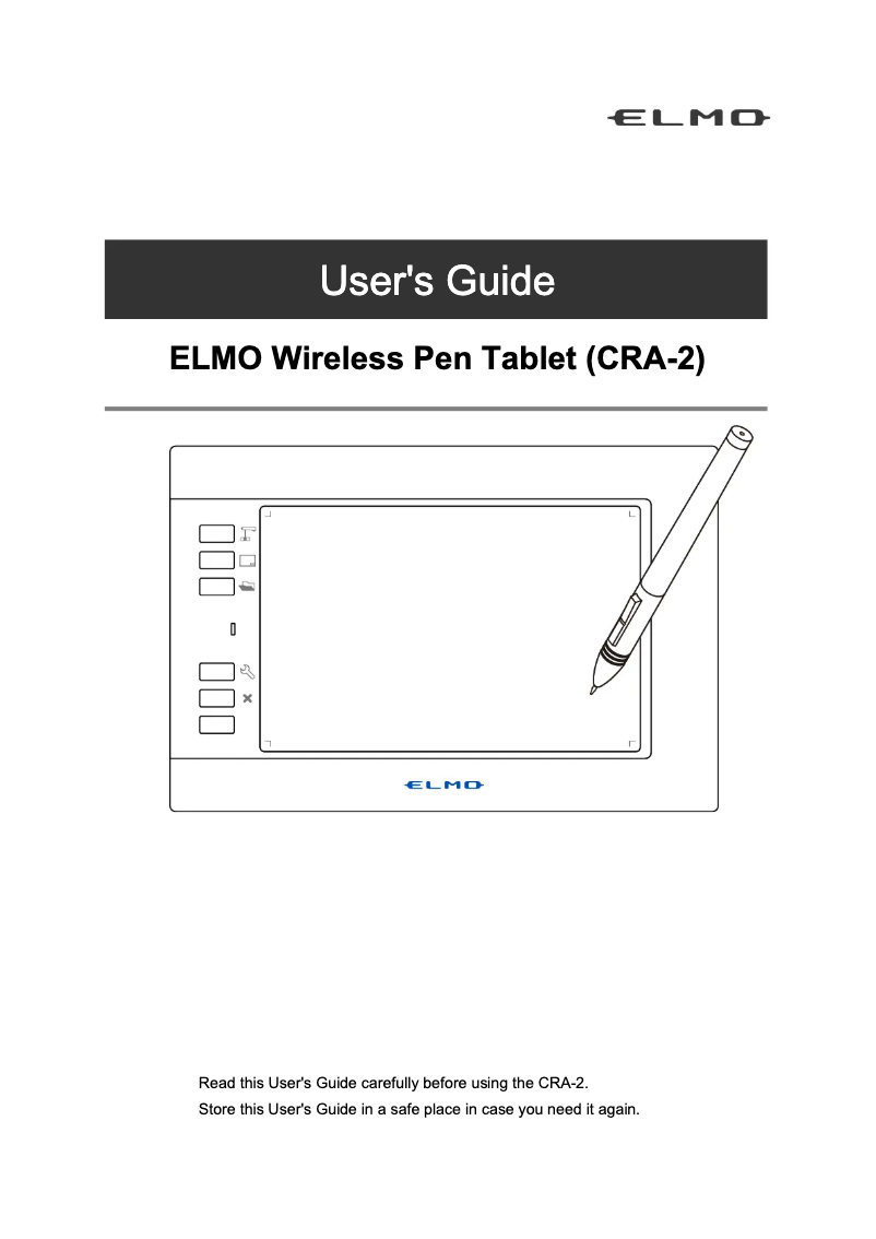 Page 1 de la notice Manuel utilisateur Elmo CRA-2