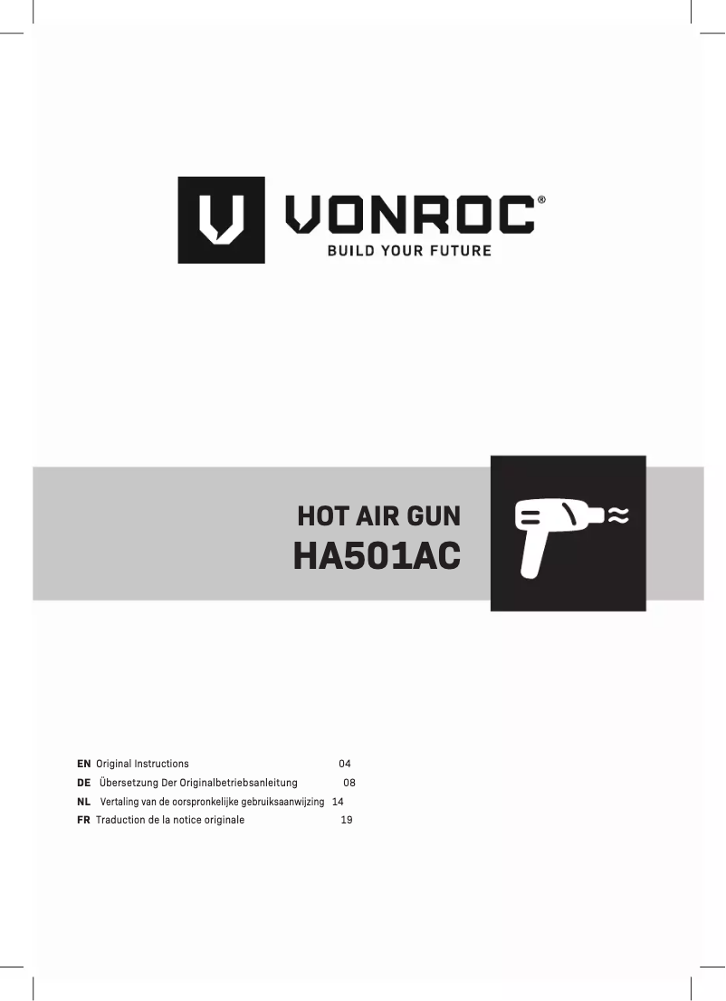 Page n°1 - Manuel utilisateur Vonroc HA501AC