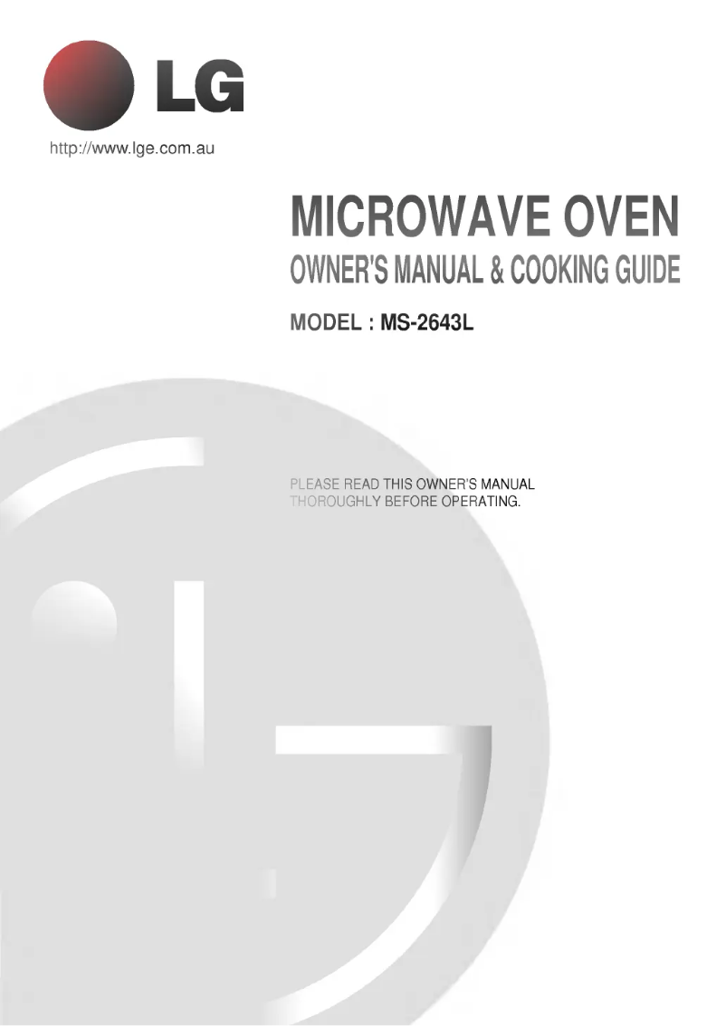 Image de la première page du manuel de l'appareil MS-2643L