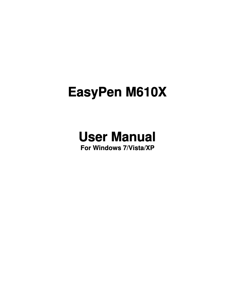 Image de la première page du manuel de l'appareil EasyPen M610X
