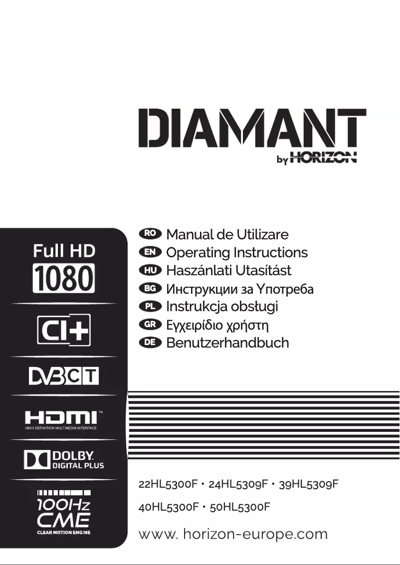 Page n°1 - Manuel utilisateur Horizon Diamant 24HL5309F