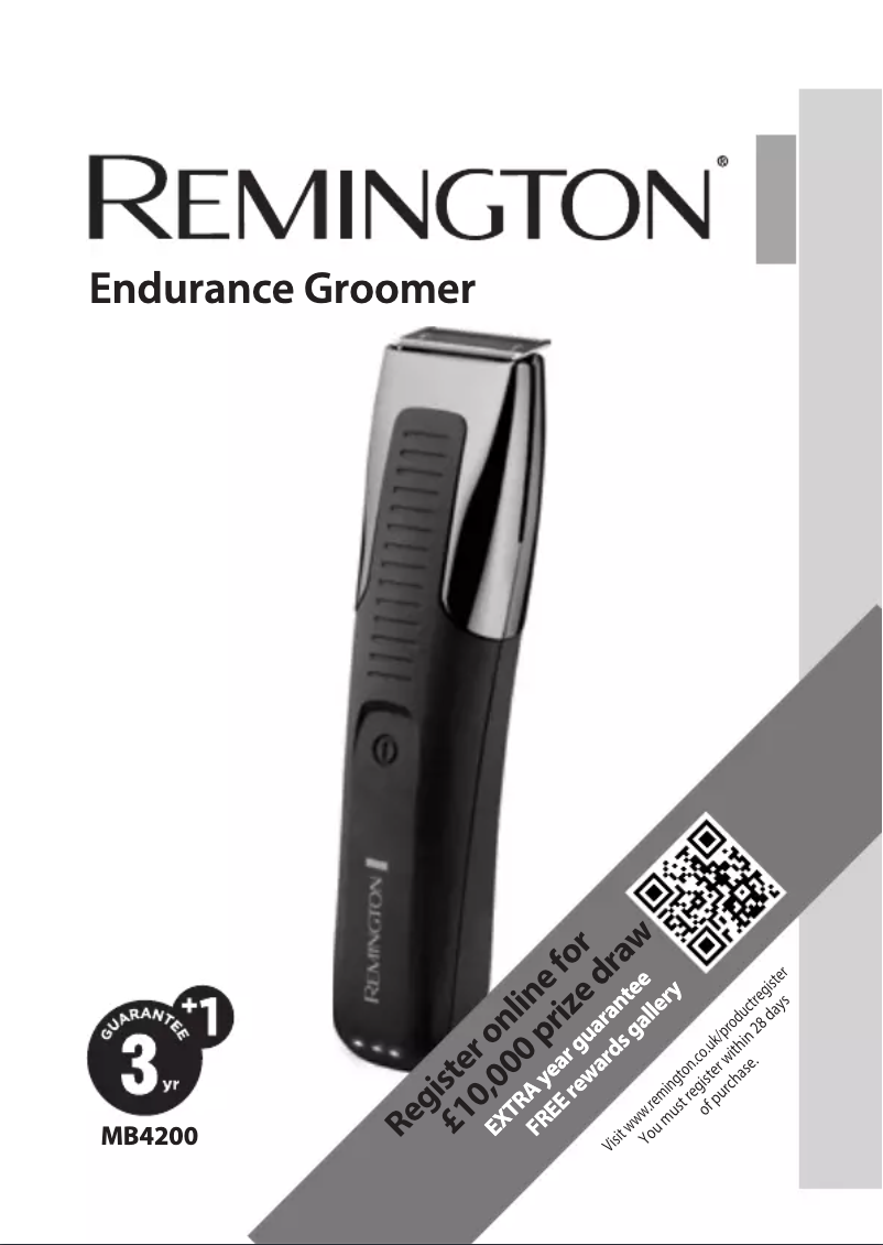 Page n°1 - Manuel utilisateur Remington Endurance Groomer MB4200