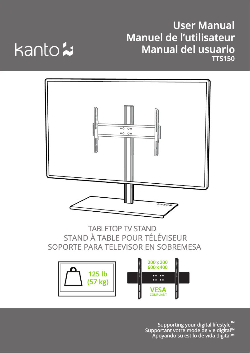 Imagen de la primera página del manual del dispositivo TTS150
