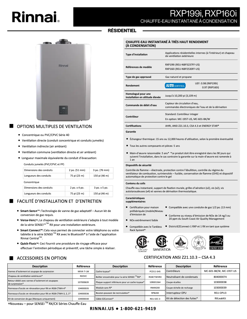 Image de la première page du manuel de l'appareil RXP160iN