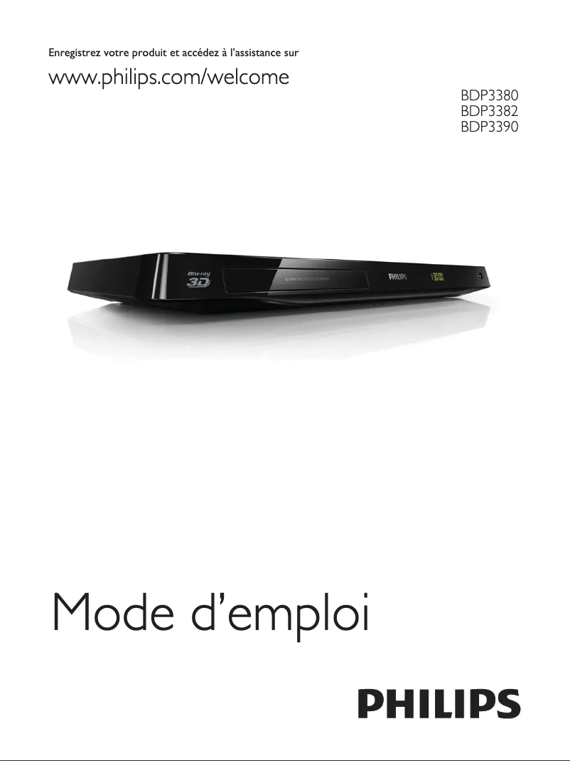 Image de la première page du manuel de l'appareil BDP3390