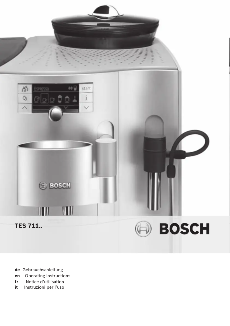 Page n°1 - Manuel utilisateur Bosch TES71121