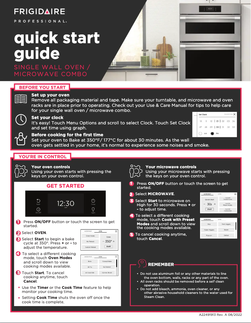 Image de la première page du manuel de l'appareil PCWM3080AF