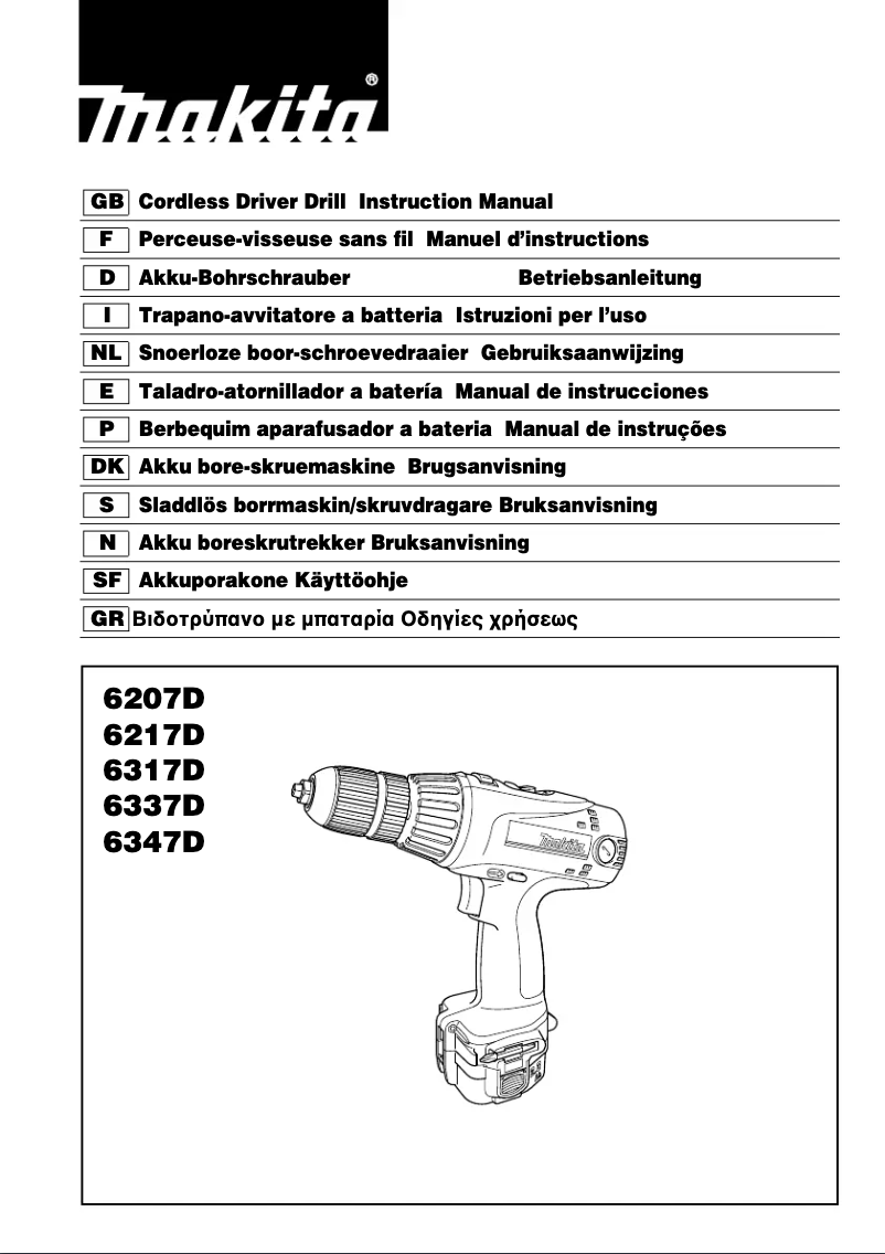 Page n°1 - Manuel utilisateur Makita 6317D