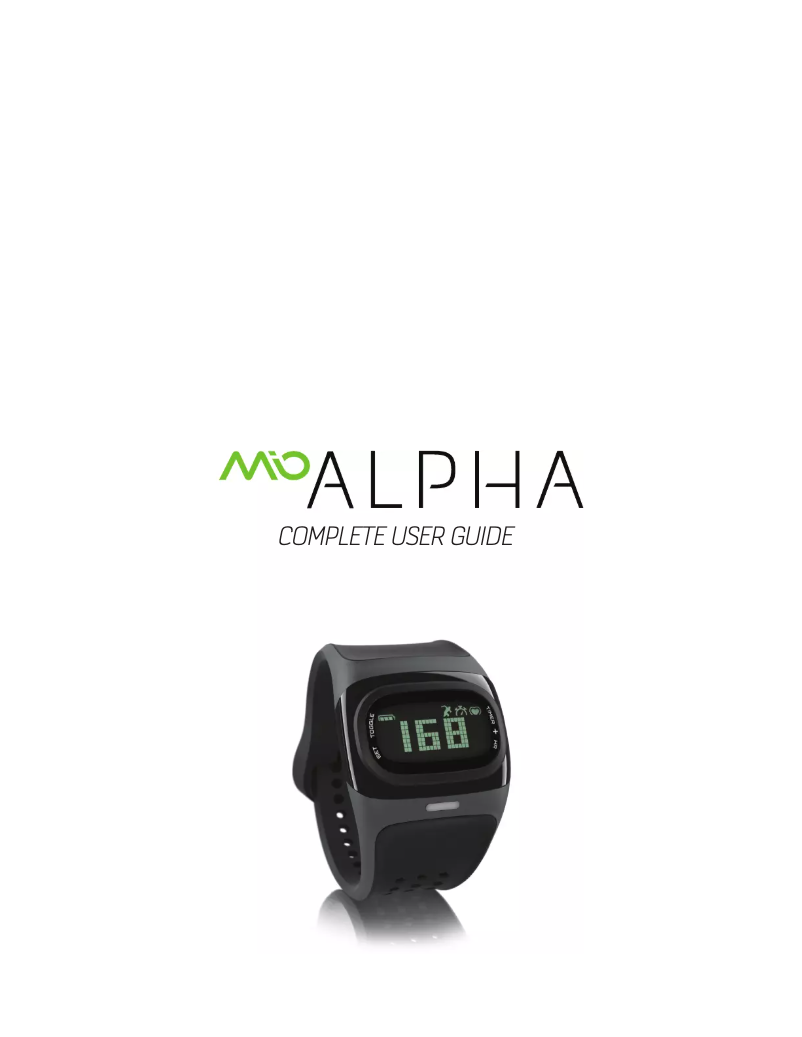 Page 1 de la notice Manuel utilisateur Mio Alpha