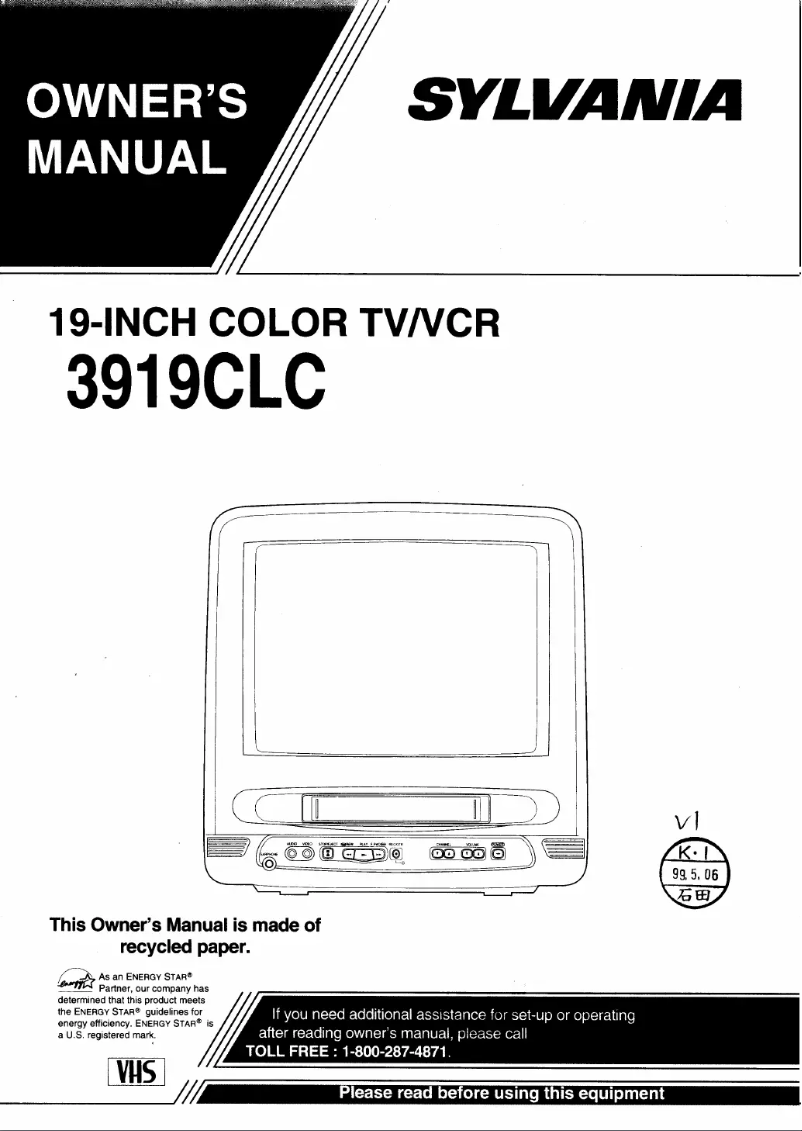 Image de la première page du manuel de l'appareil 3919CLC