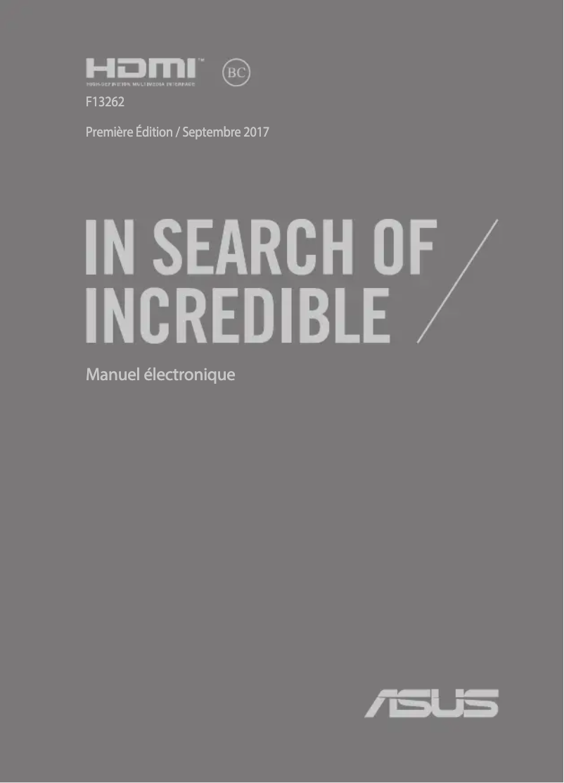 Image de la première page du manuel de l'appareil VivoBook 15 X540