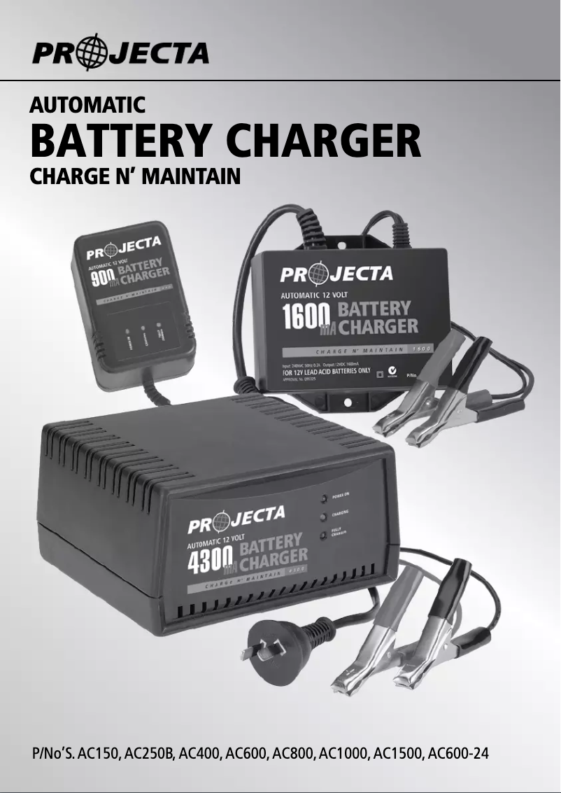 Page 1 de la notice Manuel utilisateur Projecta AC250B