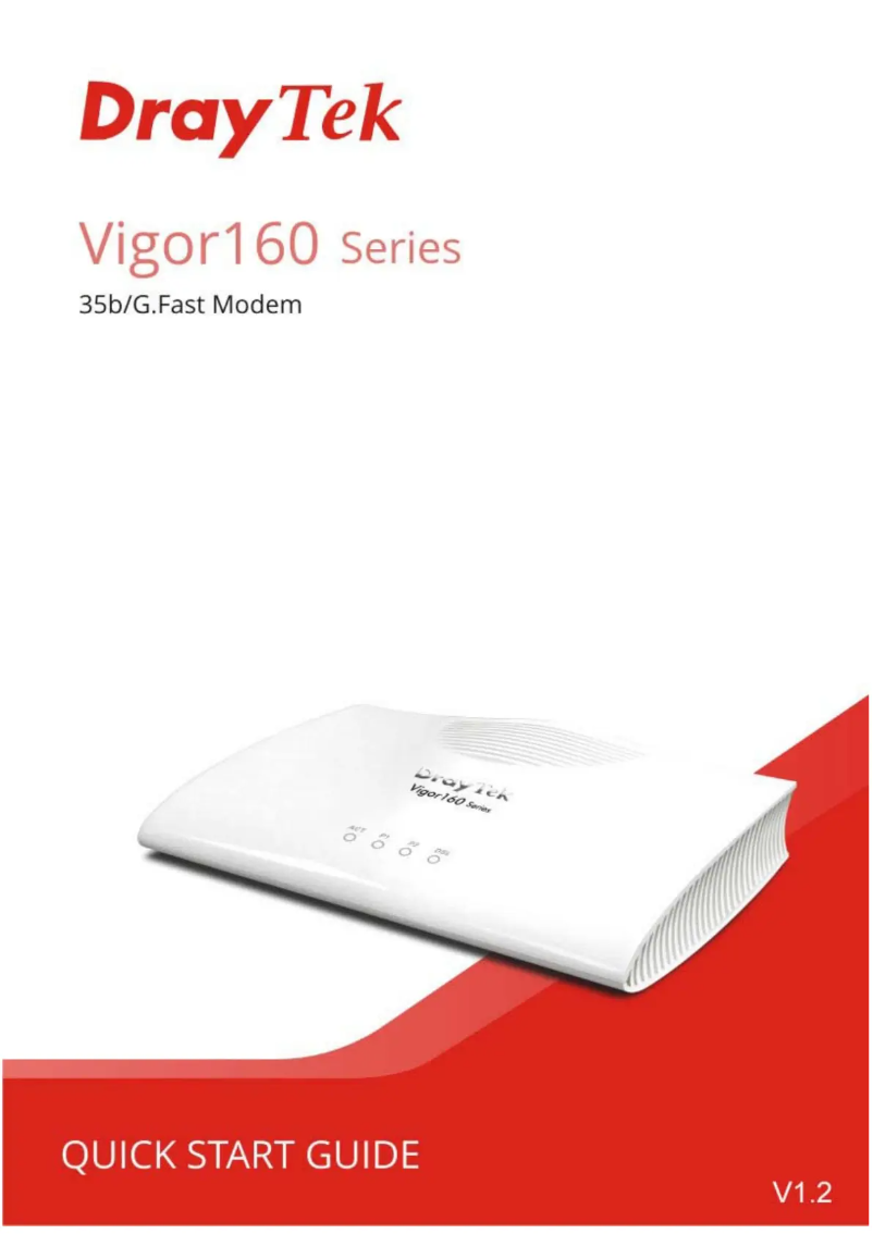 Page n°1 - Guide de démarrage rapide Draytek Vigor165