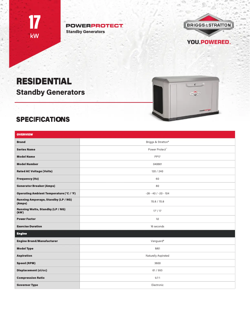 Image de la première page du manuel de l'appareil Power Protect 17kW