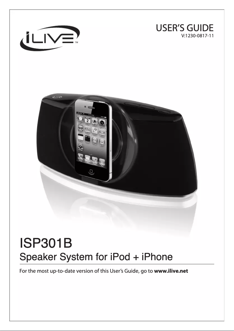 Page n°1 - Manuel utilisateur iLive ISP301B