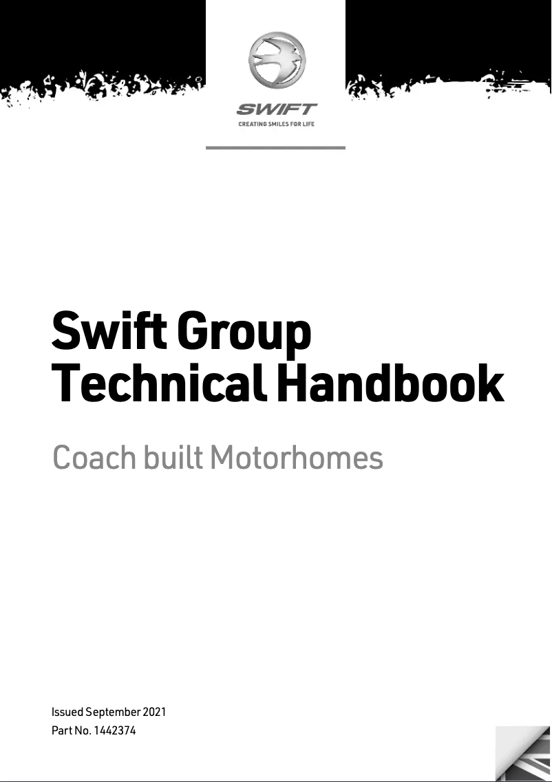 Page 1 de la notice Manuel utilisateur Swift Coachbuilt (2022)