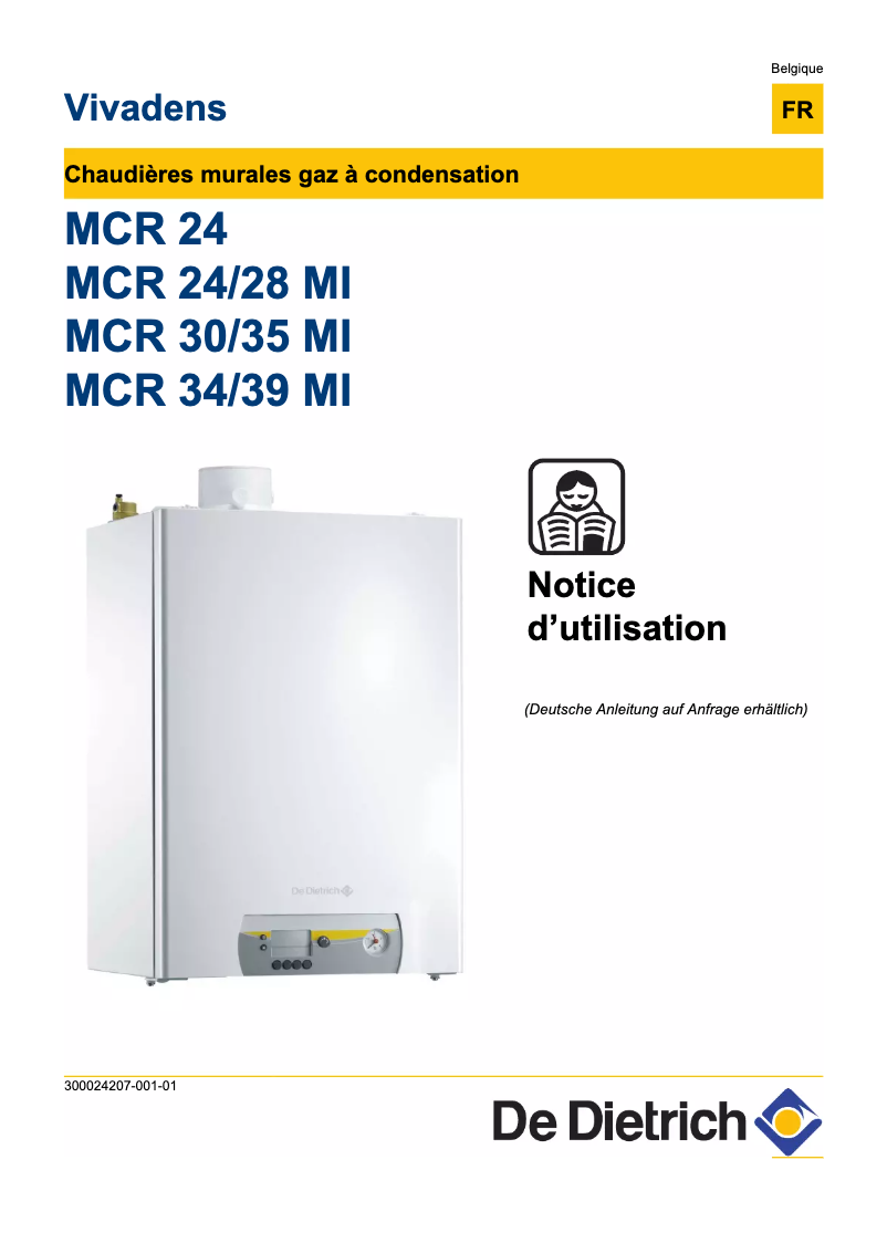 Image de la première page du manuel de l'appareil Vivadens MCR 30/35 MI