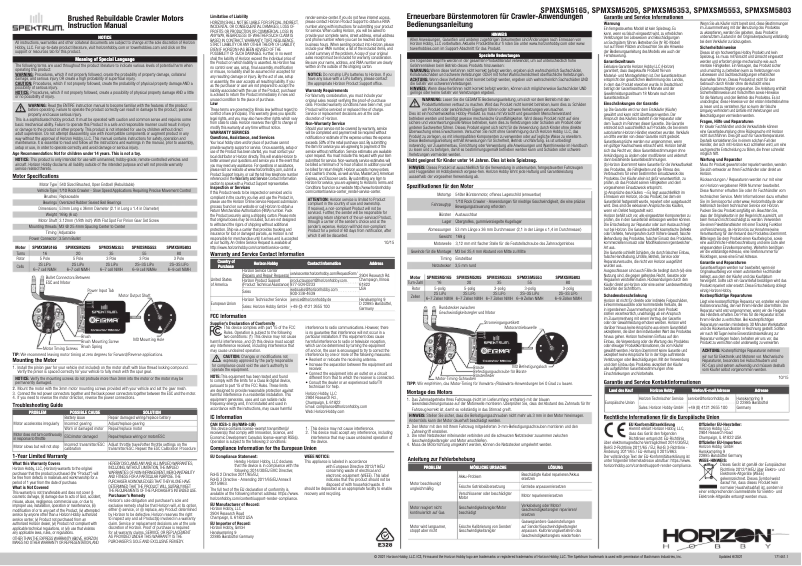 Page n°1 - Manuel utilisateur Spektrum Firma 35T