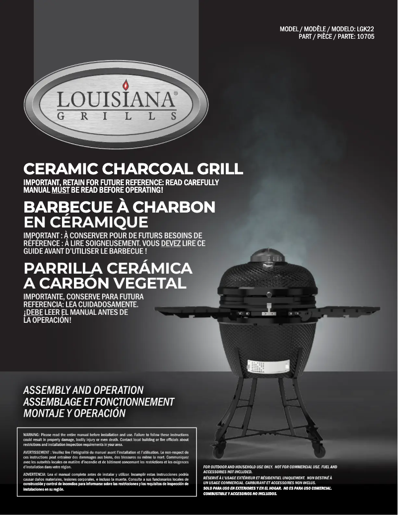 Image de la première page du manuel de l'appareil 10705