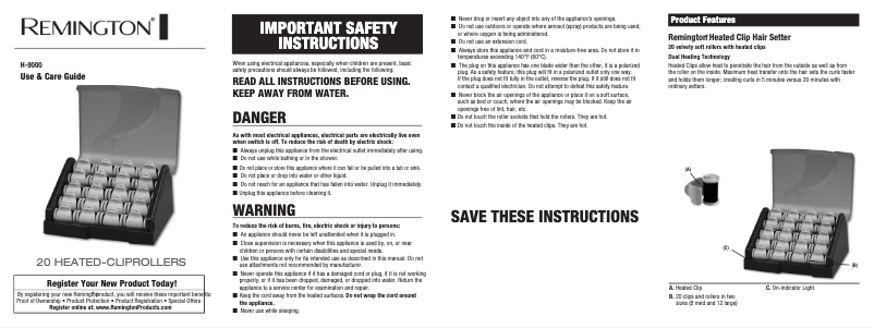 Image de la première page du manuel de l'appareil H9000B