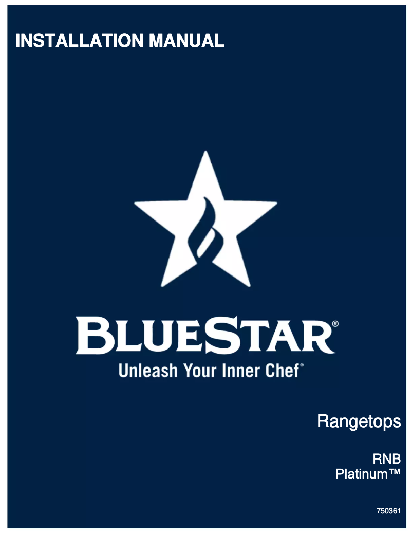 Page n°1 - Manuel utilisateur BlueStar RGTNB488BV2L
