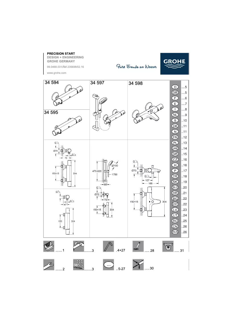 Image de la première page du manuel de l'appareil Precision