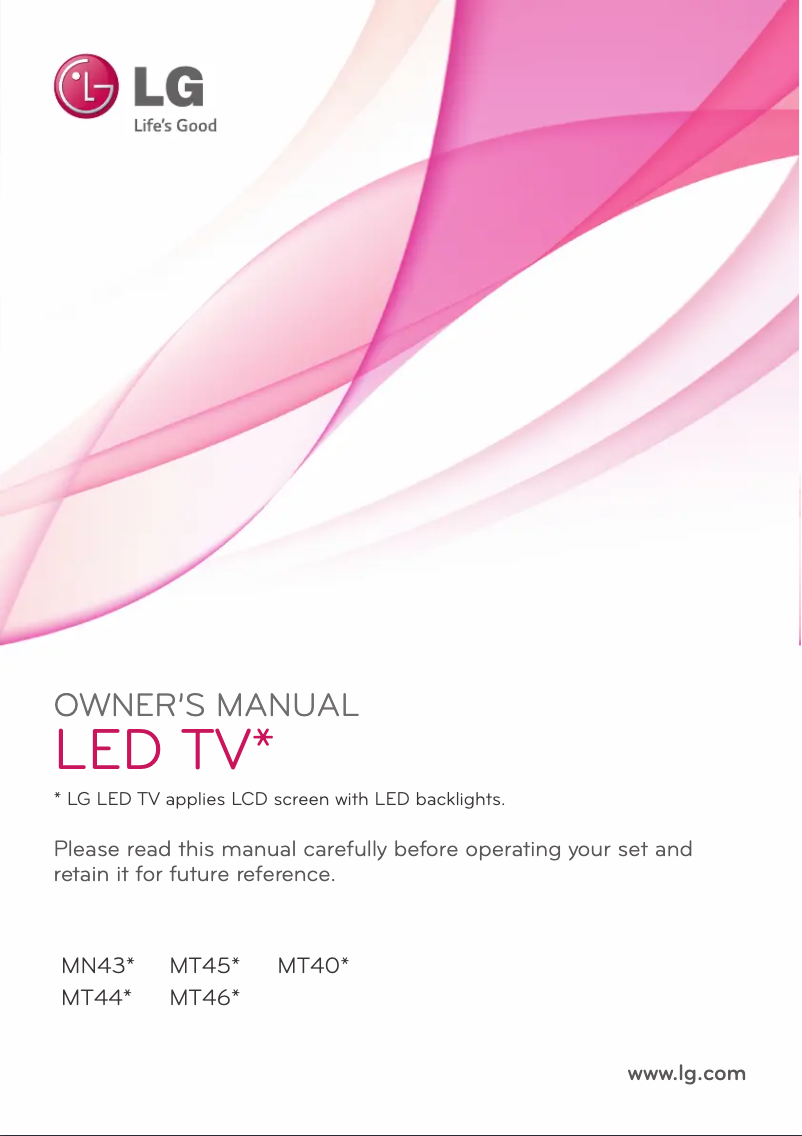 Page n°1 - Manuel utilisateur LG 29MT40D