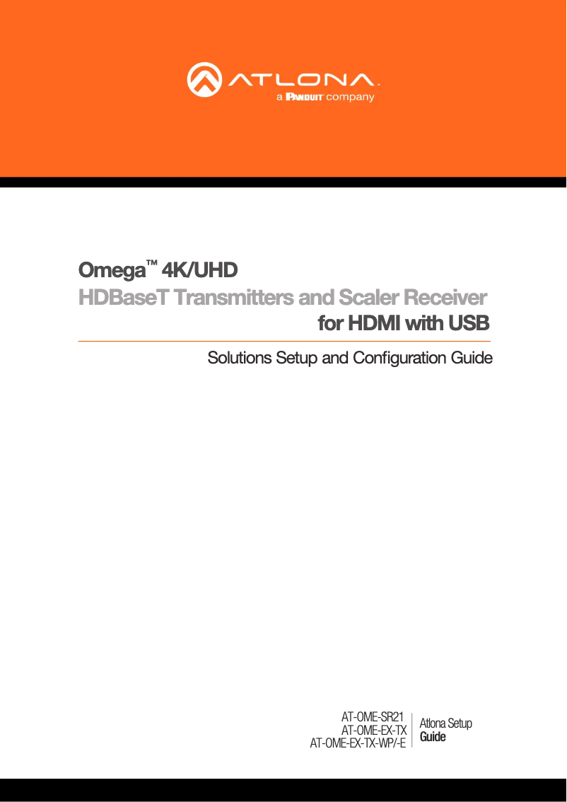Page 1 de la notice Guide d'installation Atlona AT-OME-EX-TX