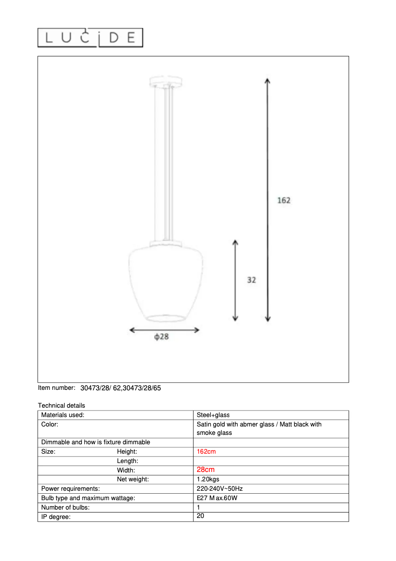 Página 1 del manual Manual de usuario Lucide Florien