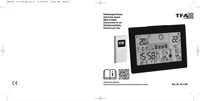 Image de la première page du manuel de l'appareil Horizon 35.1155.01