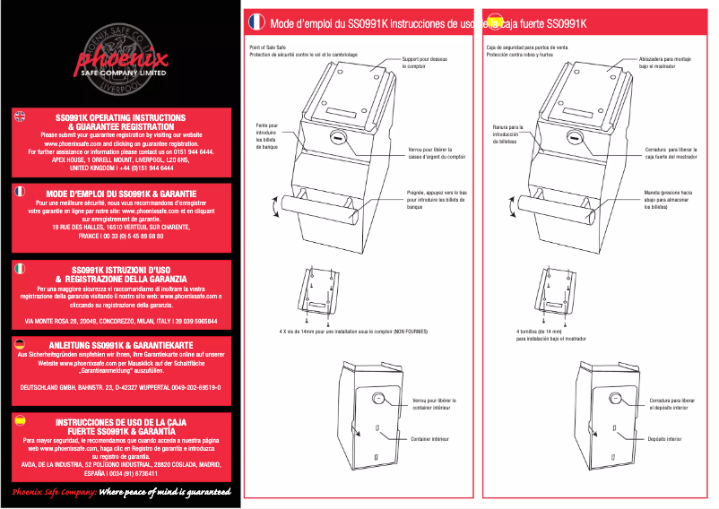Page n°1 - Manuel utilisateur Phoenix SS0991KD