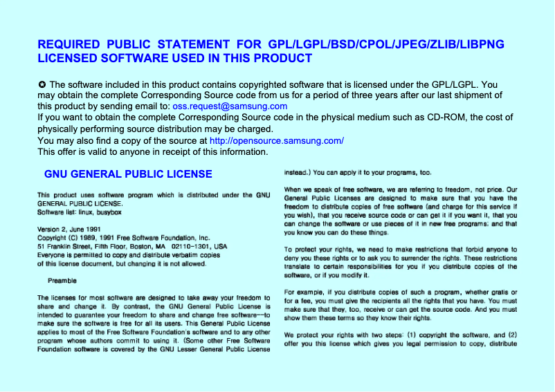 Page n°1 - Manuel utilisateur Samsung SMX-F400BP