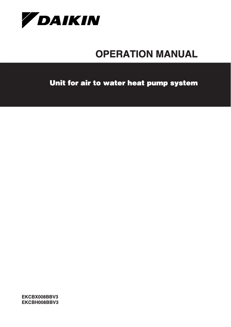 Image de la première page du manuel de l'appareil EKCBX008BBV3