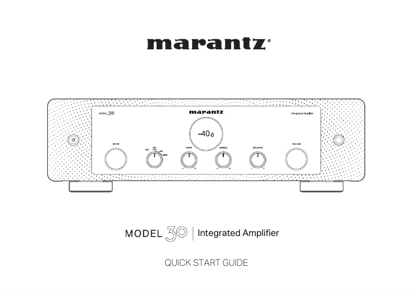 Página 1 del manual Guía de inicio rápido Marantz Model 30
