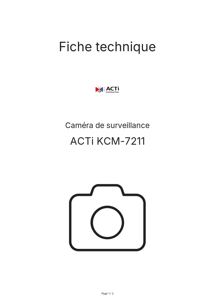 Image de la première page du manuel de l'appareil KCM-7211