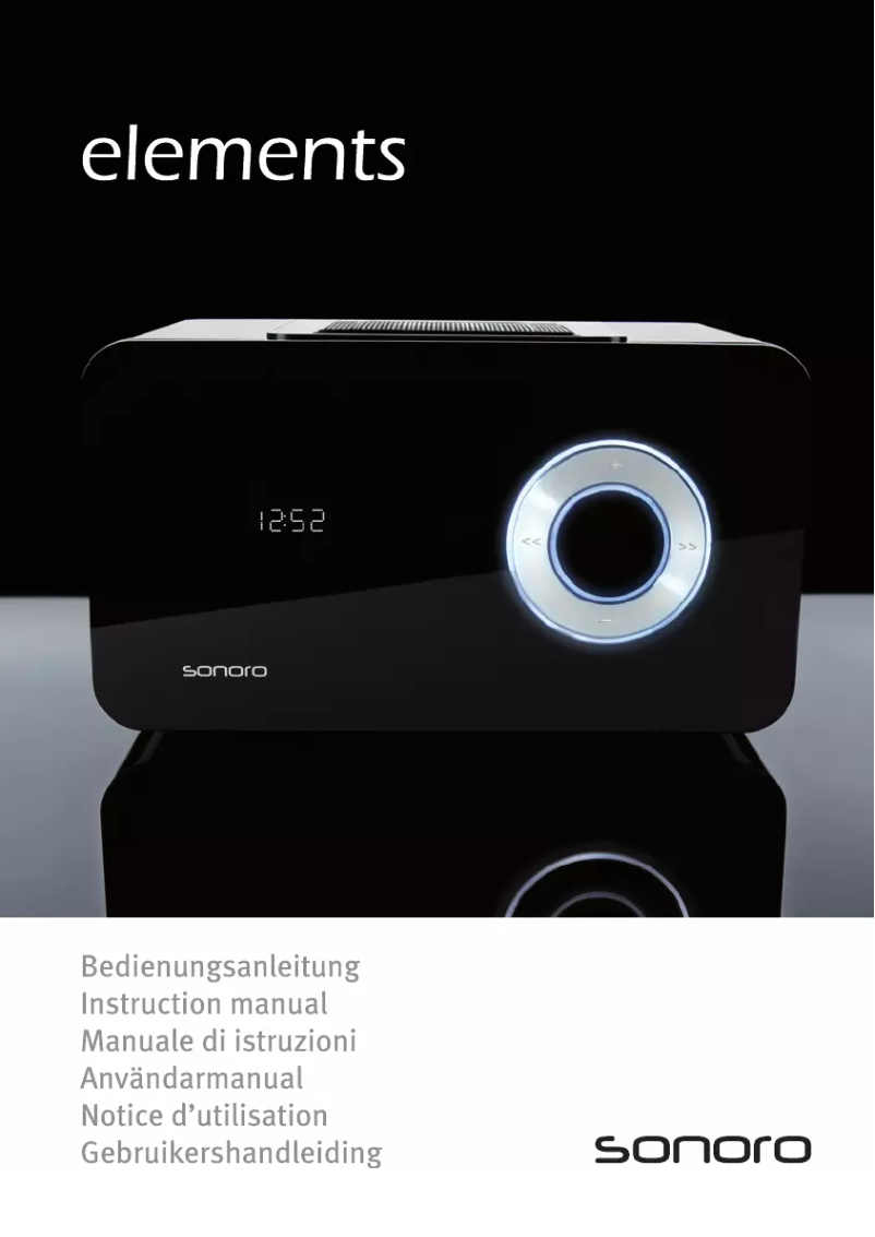 Page n°1 - Manuel utilisateur Sonoro Elements