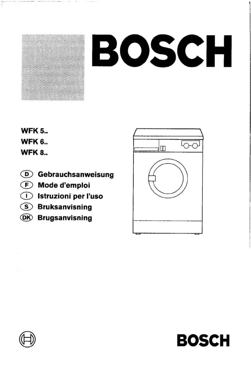 Page 1 de la notice Manuel utilisateur Bosch WFK6