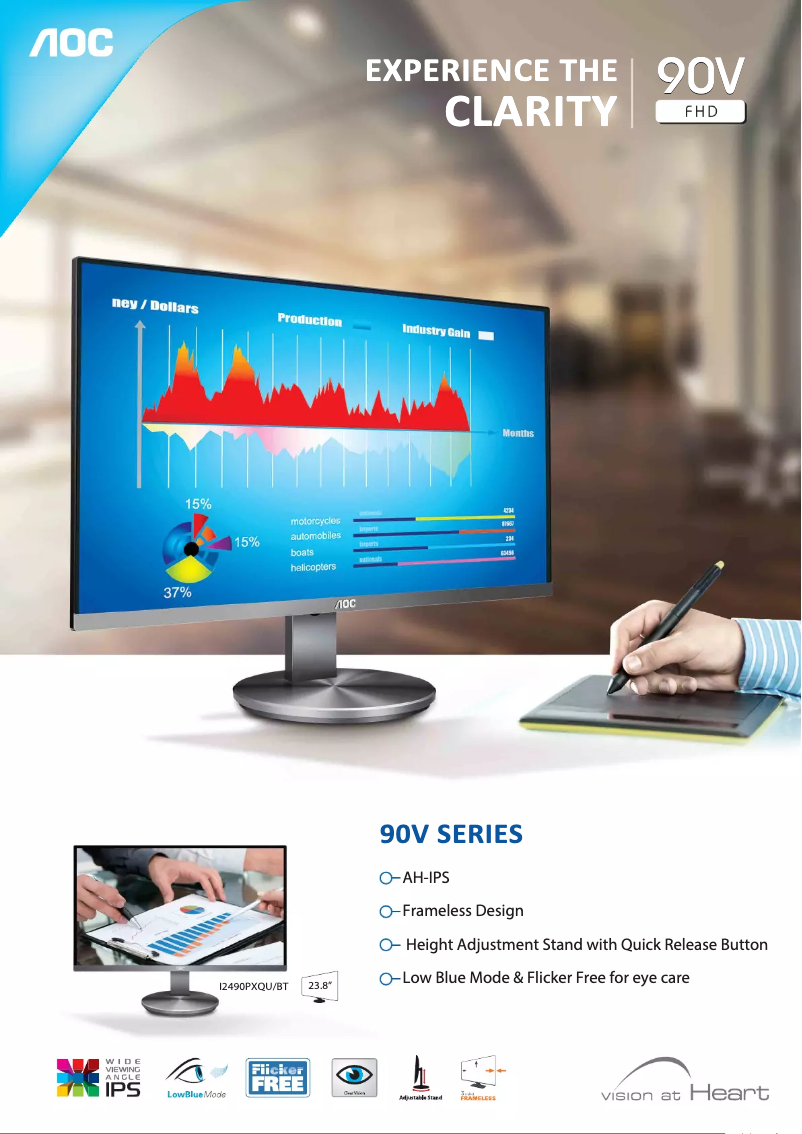 Page 1 de la notice Catalogue AOC I2490PXQU