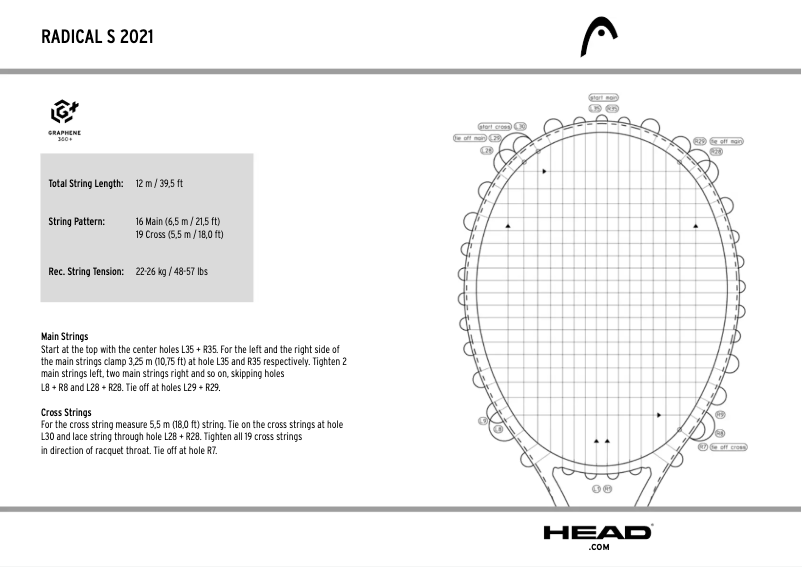 Page 1 de la notice Manuel utilisateur HEAD Radical S 2021